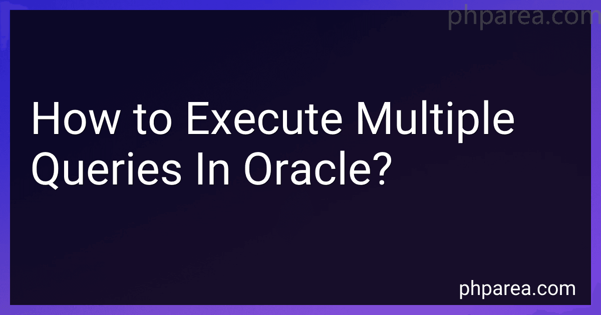 How to Execute Multiple Queries In Oracle? preview