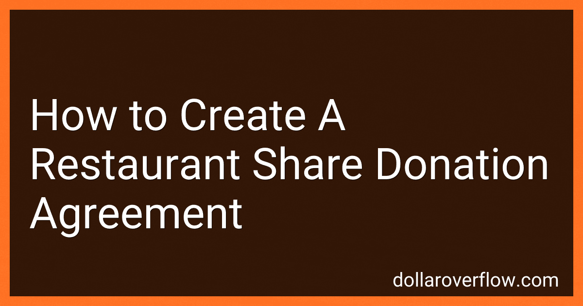 How to Create A Restaurant Share Donation Agreement image