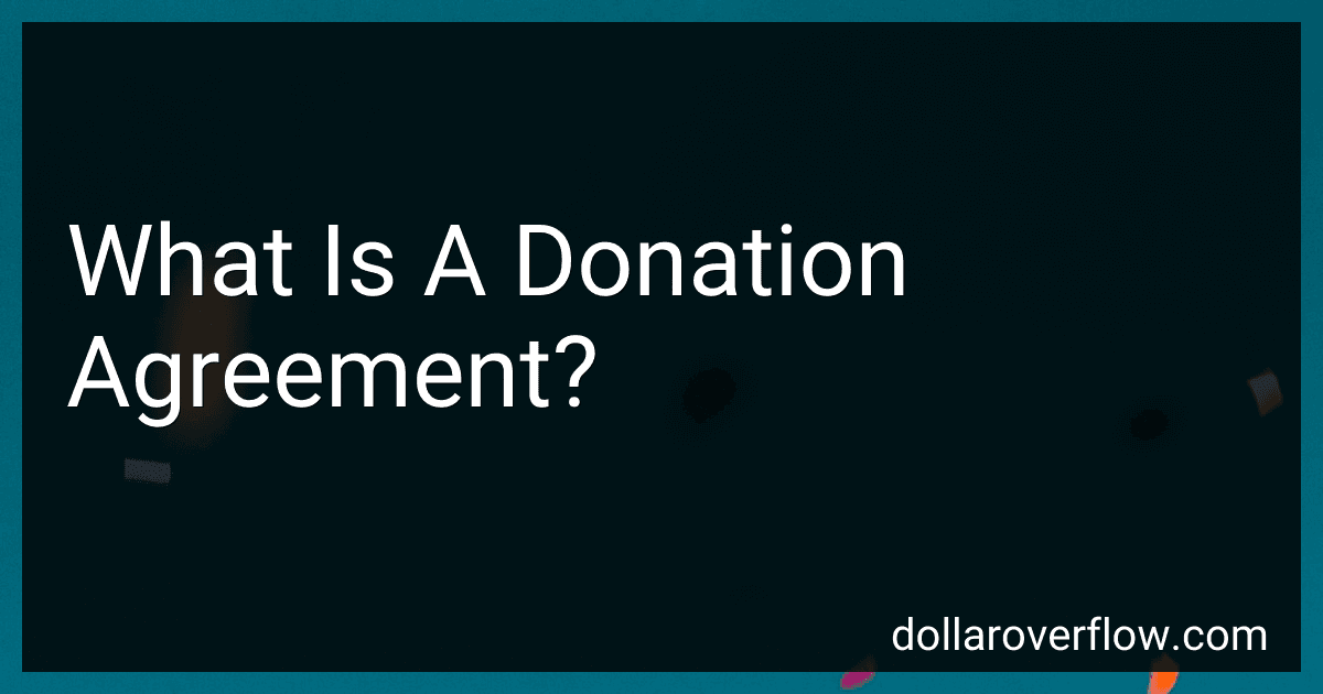What Is A Donation Agreement? image