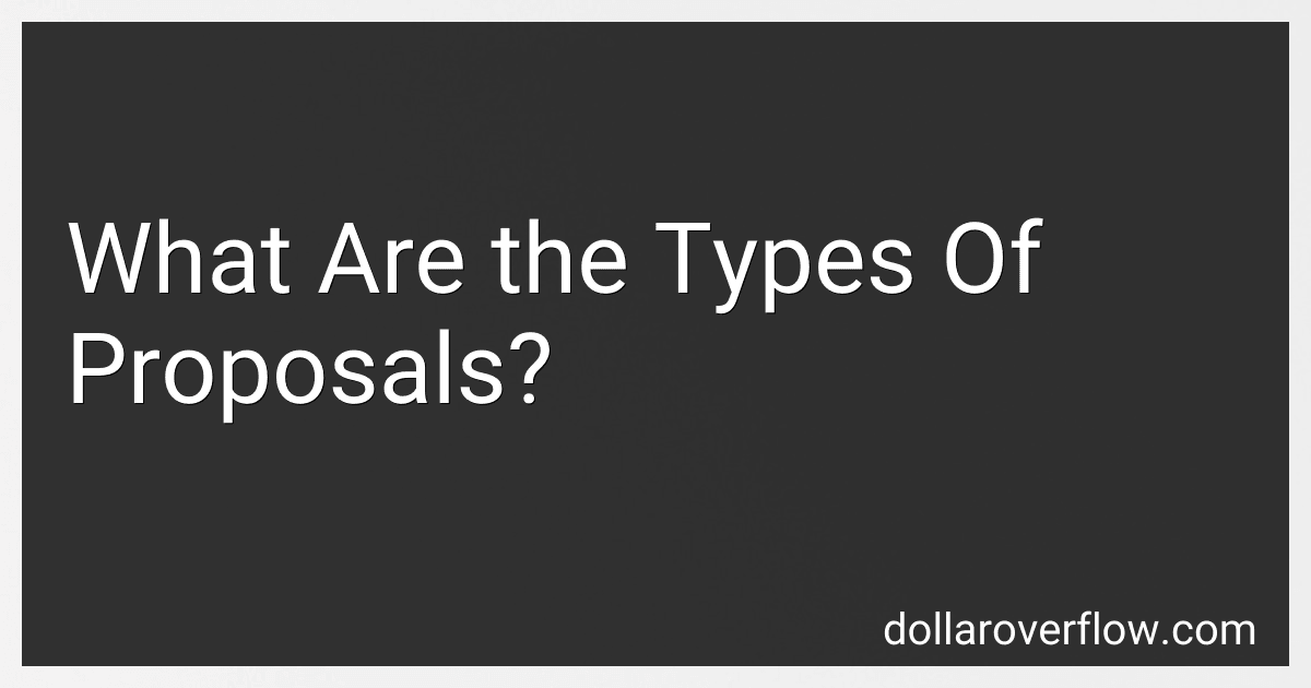 What Are the Types Of Proposals? image