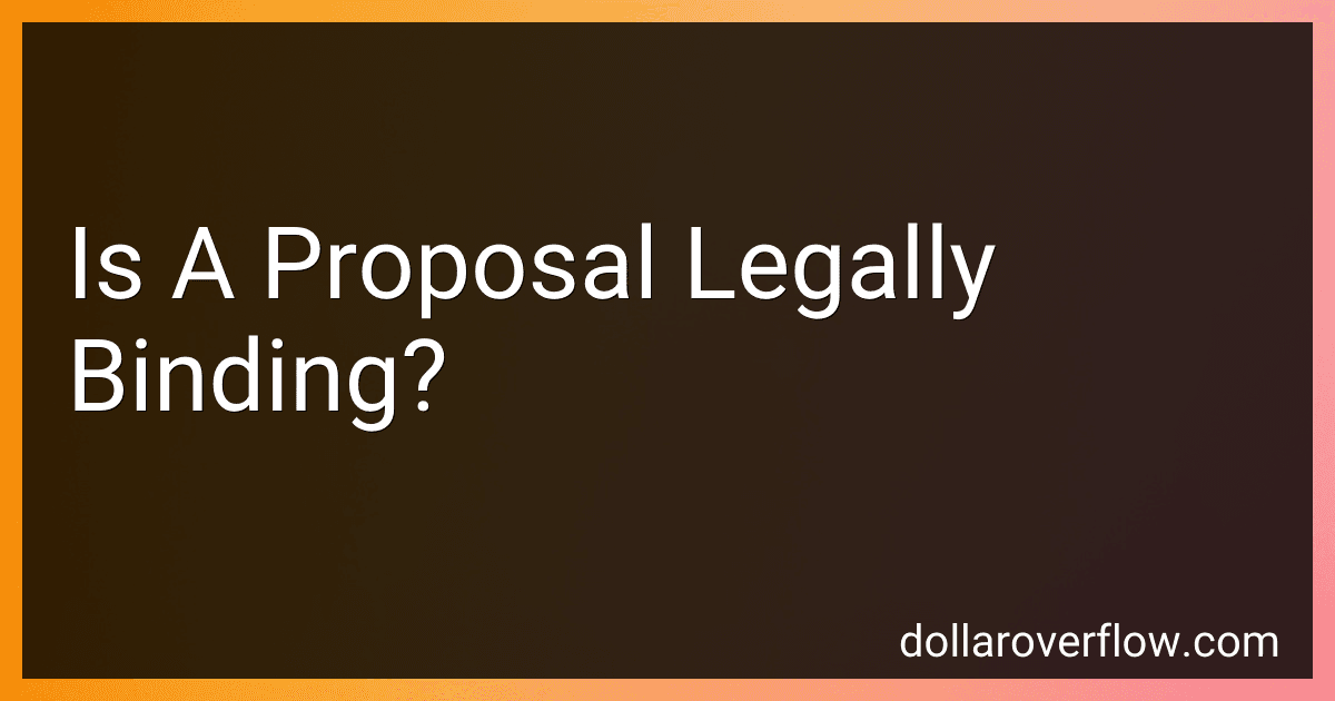 Is A Proposal Legally Binding? image