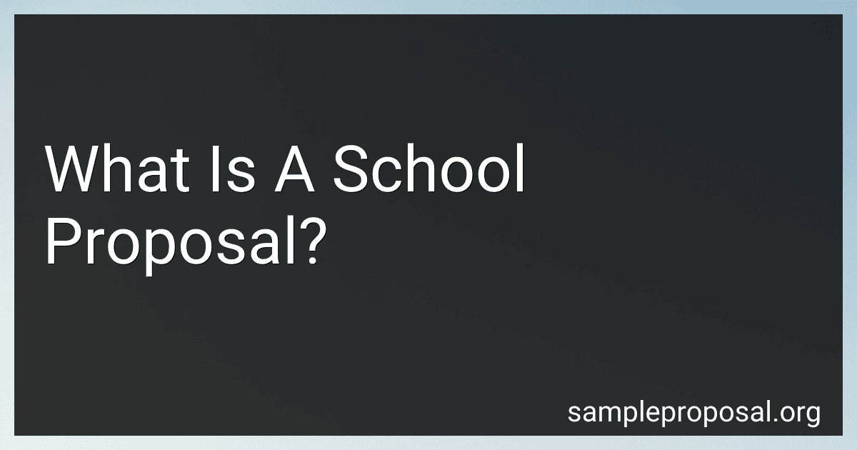 What Is A School Proposal? image
