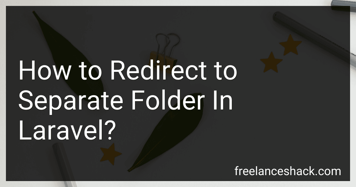 How to Redirect to Separate Folder In Laravel? image