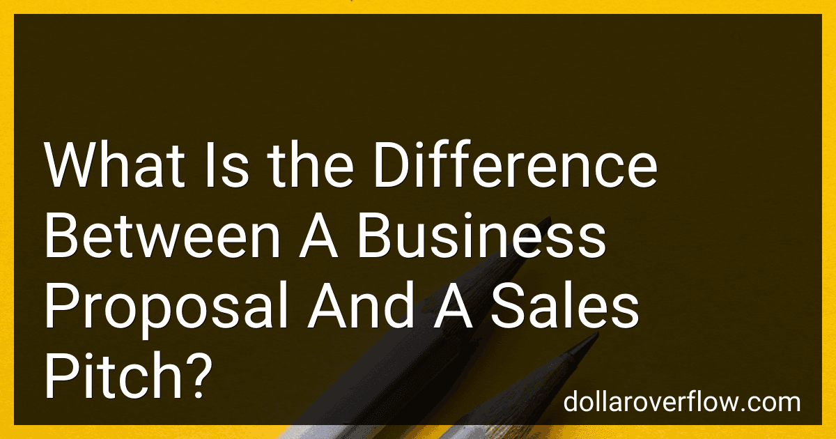 What Is the Difference Between A Business Proposal And A Sales Pitch? image