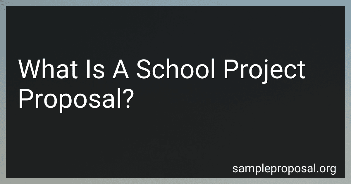 What Is A School Project Proposal? image