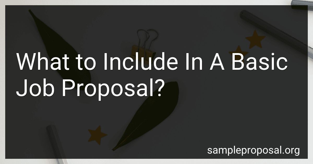 What to Include In A Basic Job Proposal? image