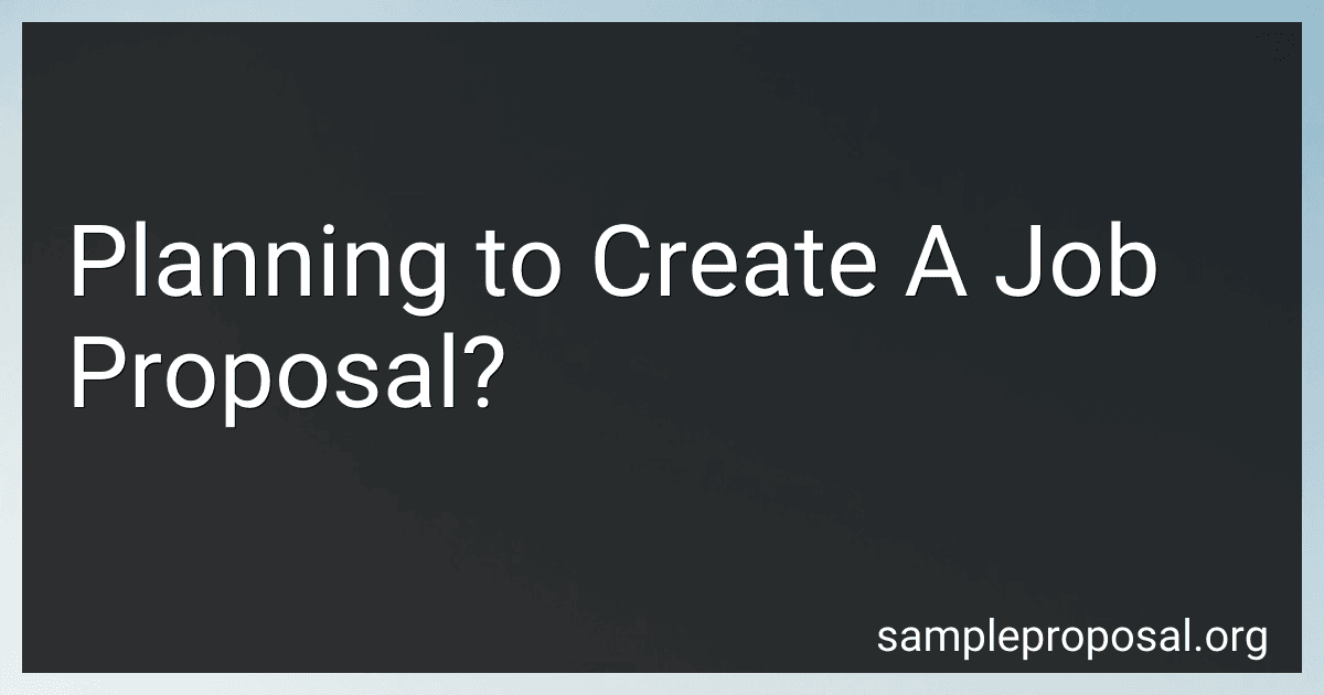 Planning to Create A Job Proposal? image