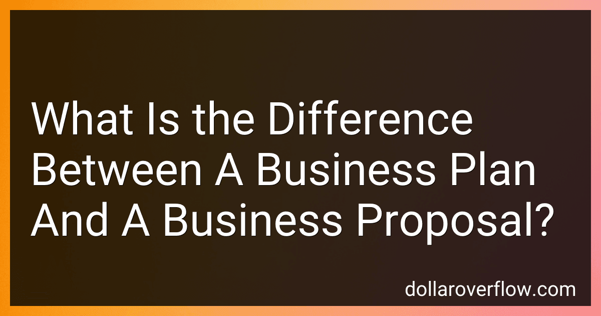 What Is the Difference Between A Business Plan And A Business Proposal? image