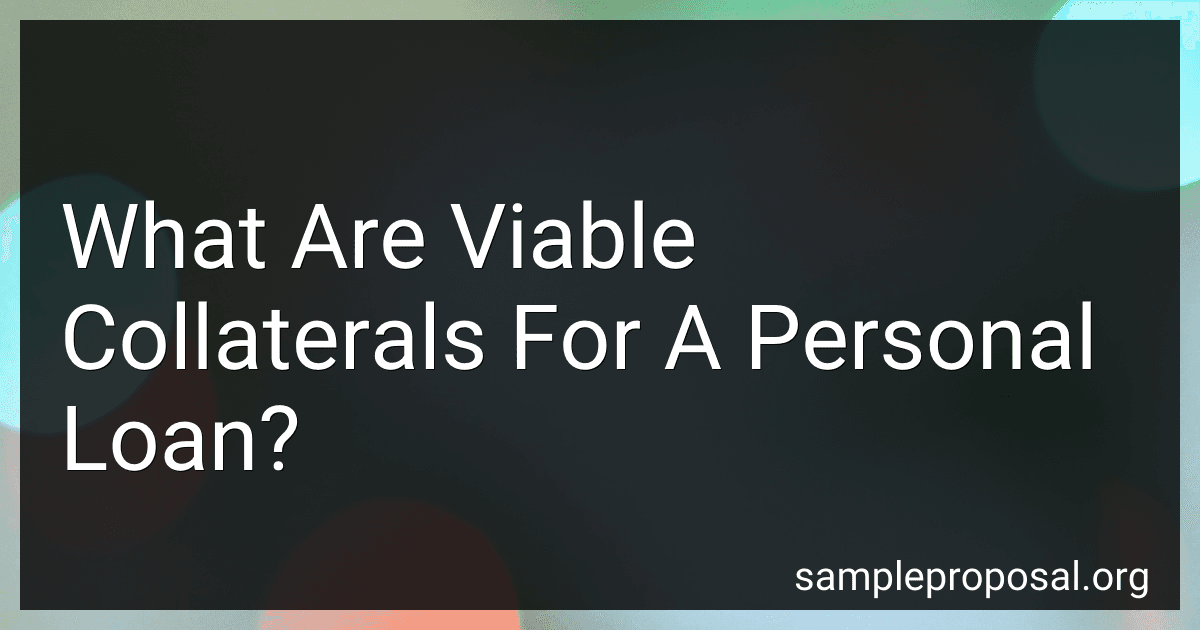What Are Viable Collaterals For A Personal Loan? image