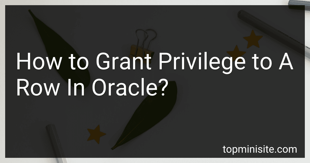 How to Grant Privilege to A Row In Oracle? image