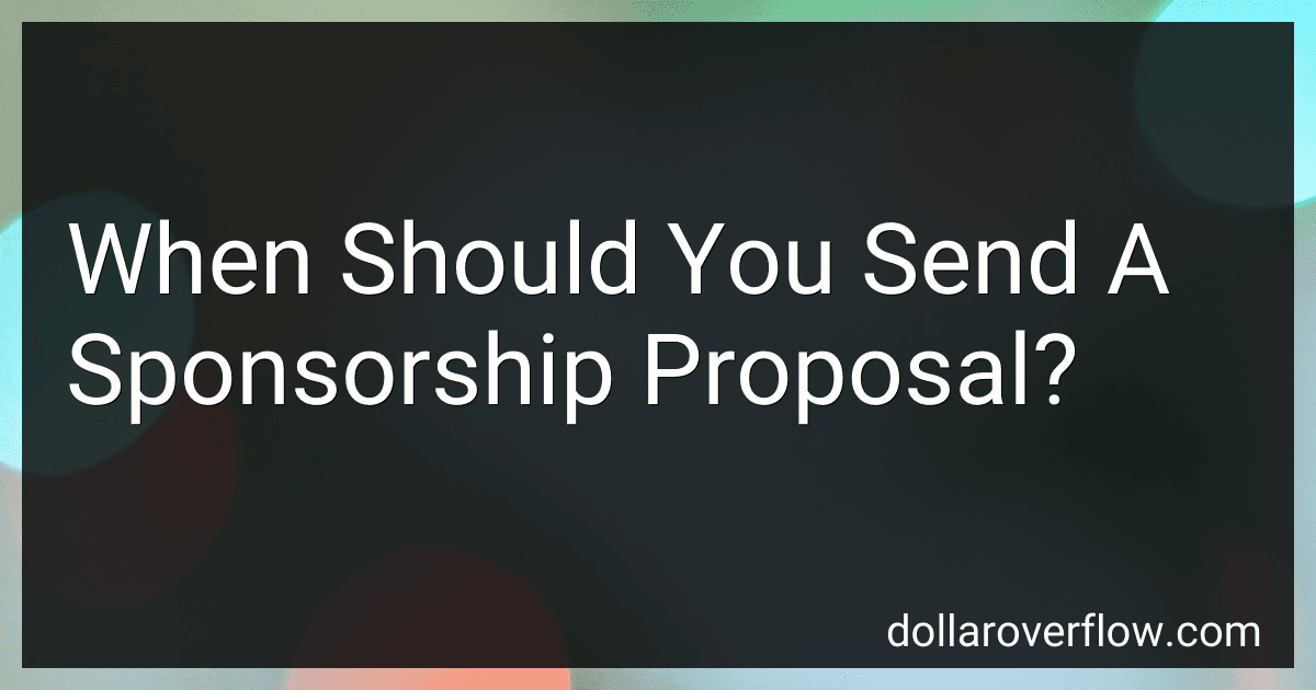 When Should You Send A Sponsorship Proposal? image