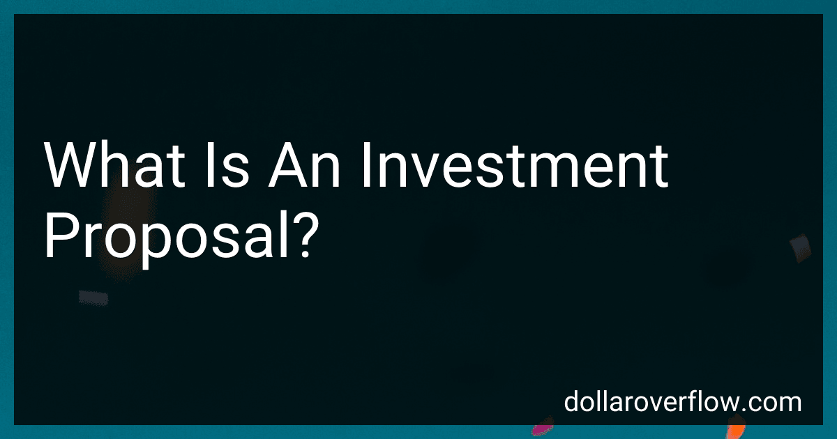 What Is An Investment Proposal? image