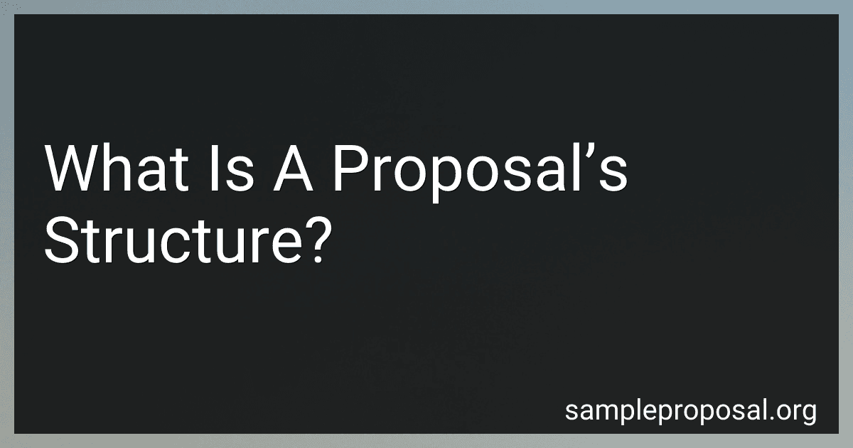 What Is A Proposal’s Structure? image