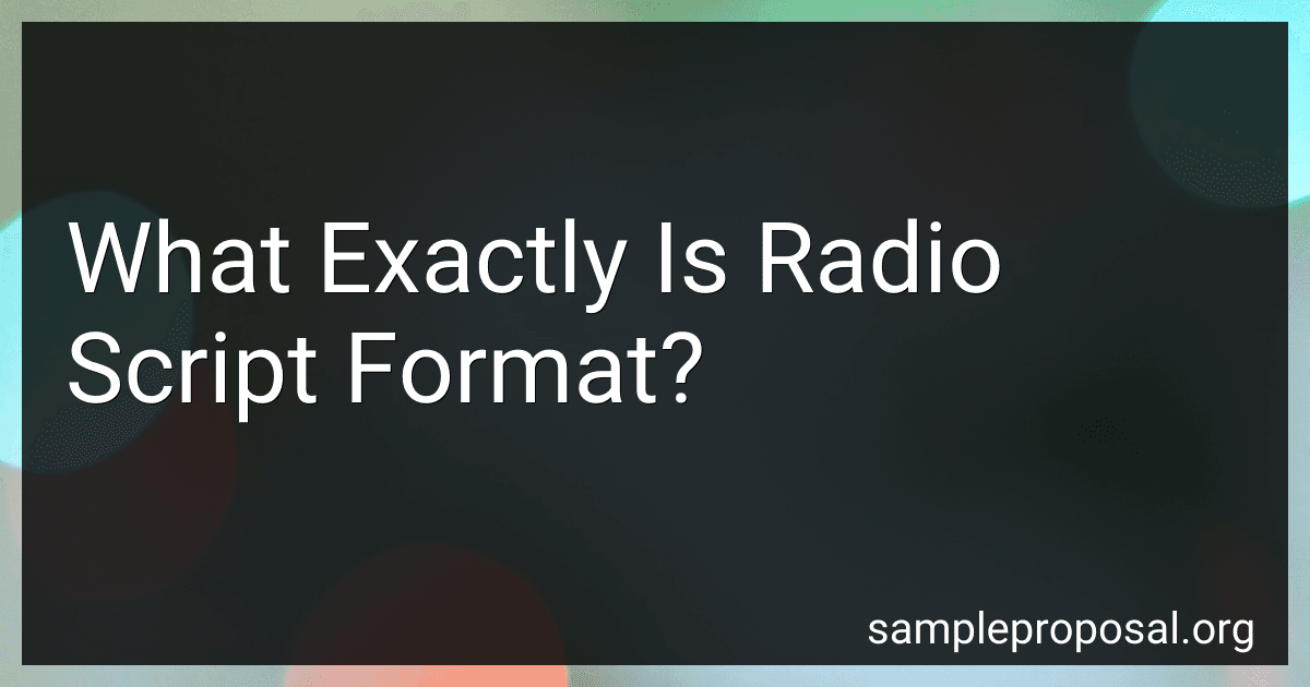 What Exactly Is Radio Script Format? image