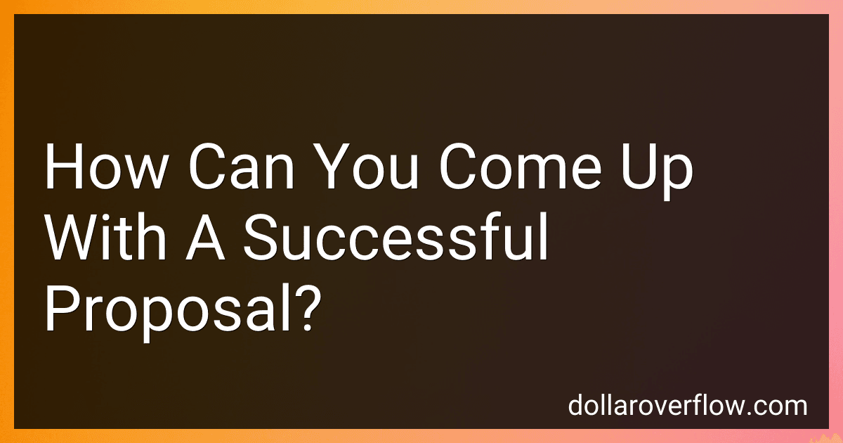 How Can You Come Up With A Successful Proposal? image