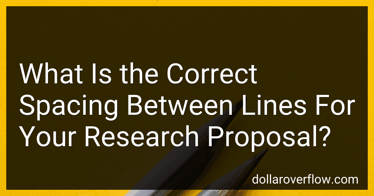 What Is the Correct Spacing Between Lines For Your Research Proposal? image