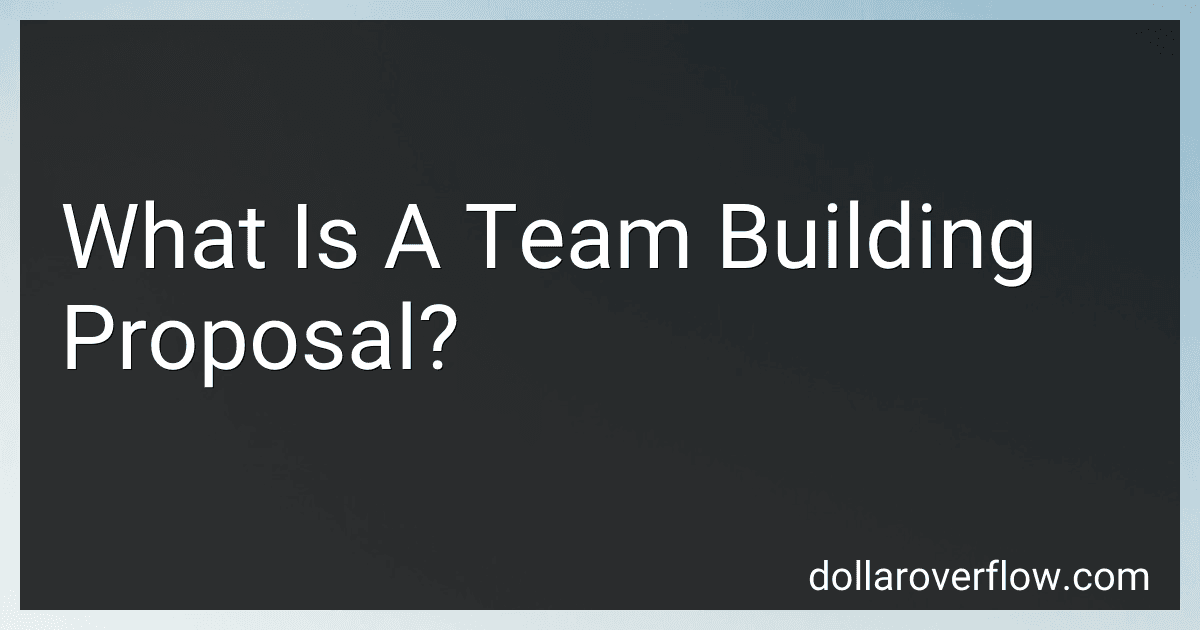 What Is A Team Building Proposal? image