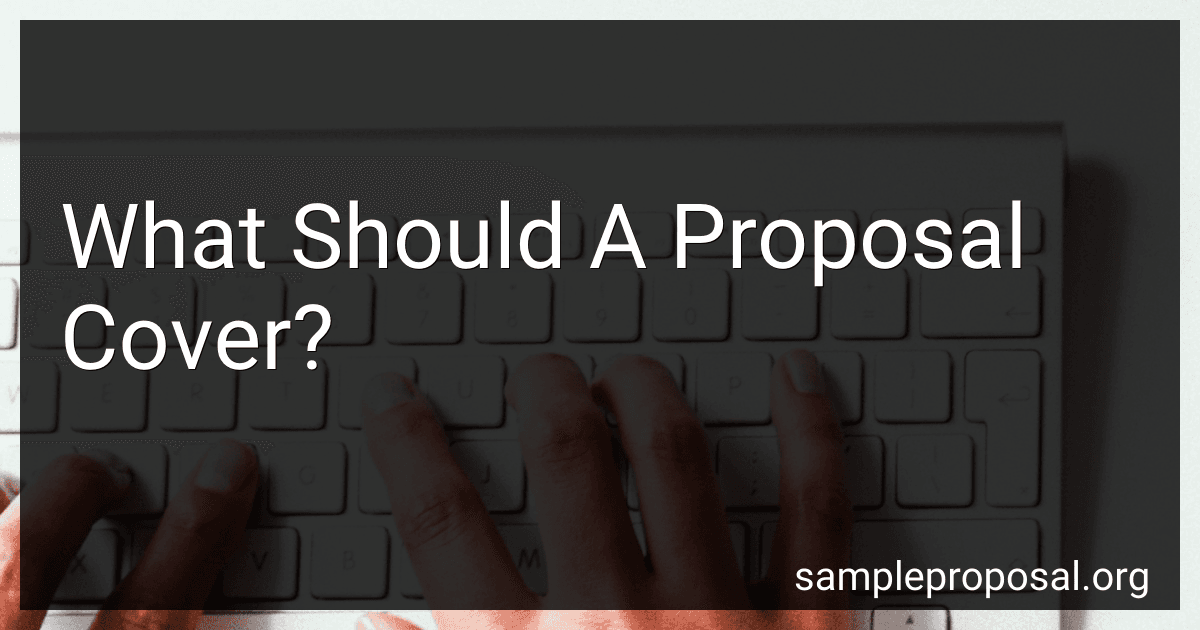 What Should A Proposal Cover? image