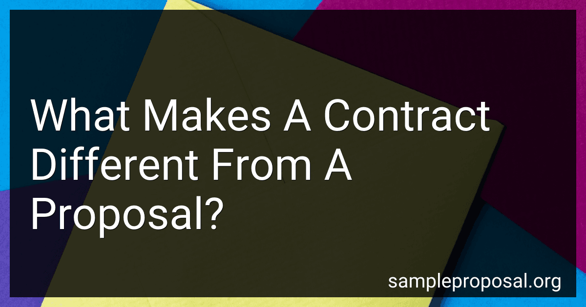 What Makes A Contract Different From A Proposal? image