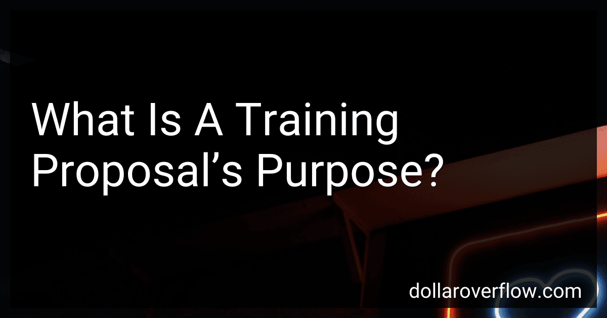 What Is A Training Proposal’s Purpose? image