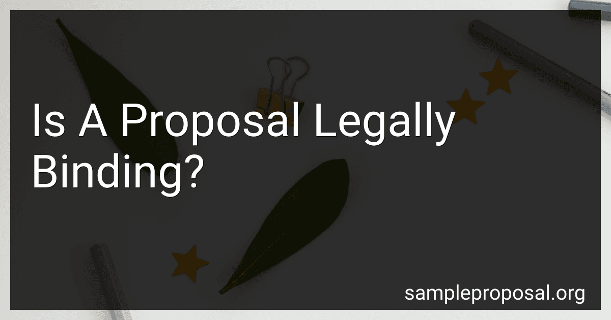 Is A Proposal Legally Binding? image