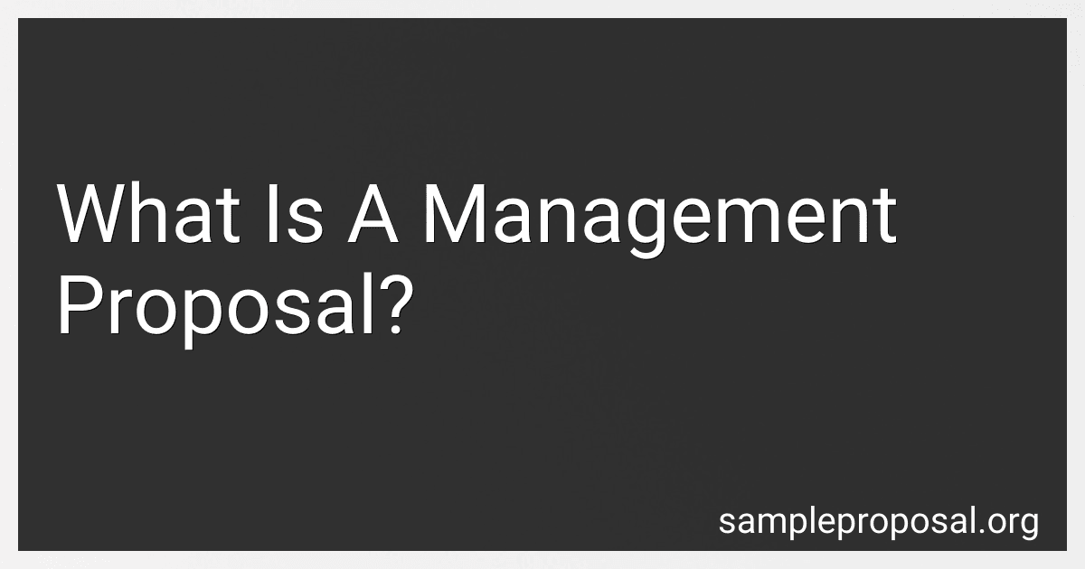 What Is A Management Proposal? image