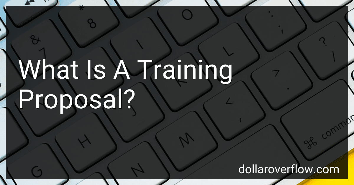 What Is A Training Proposal? image