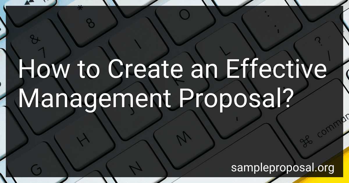 How to Create an Effective Management Proposal? image