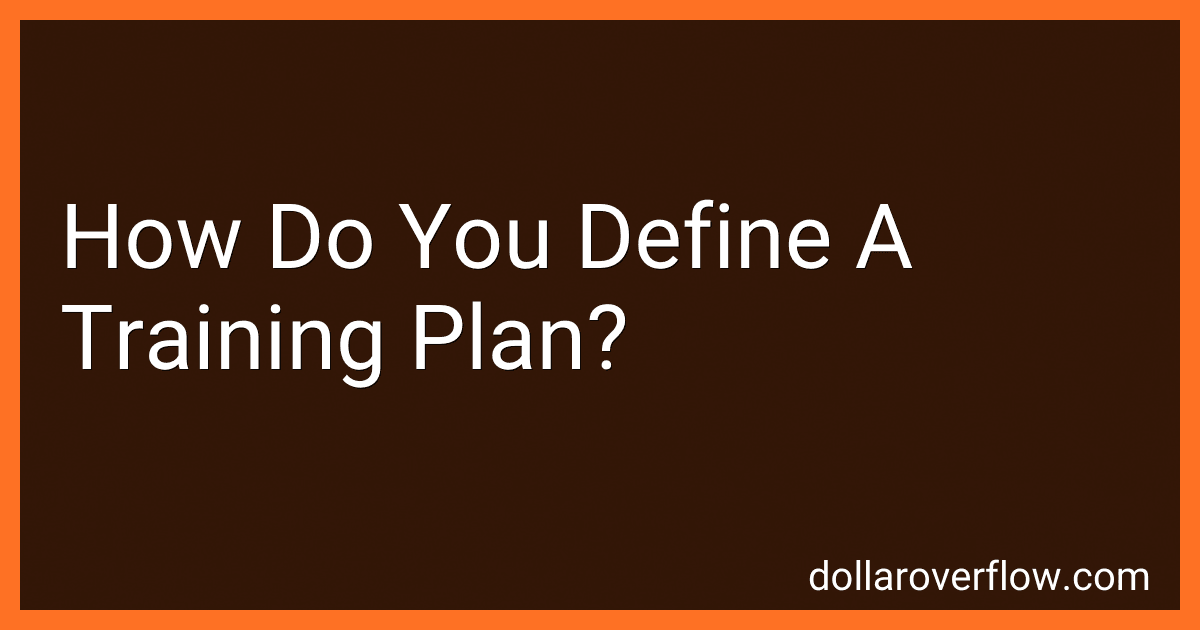 How Do You Define A Training Plan? preview