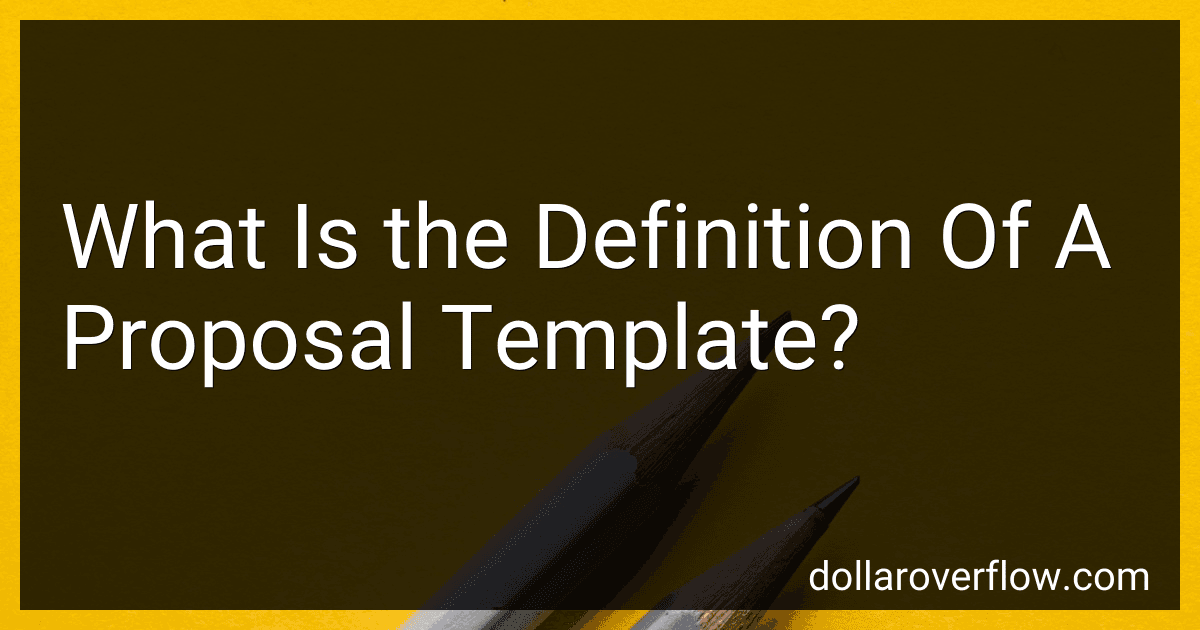 What Is the Definition Of A Proposal Template? image