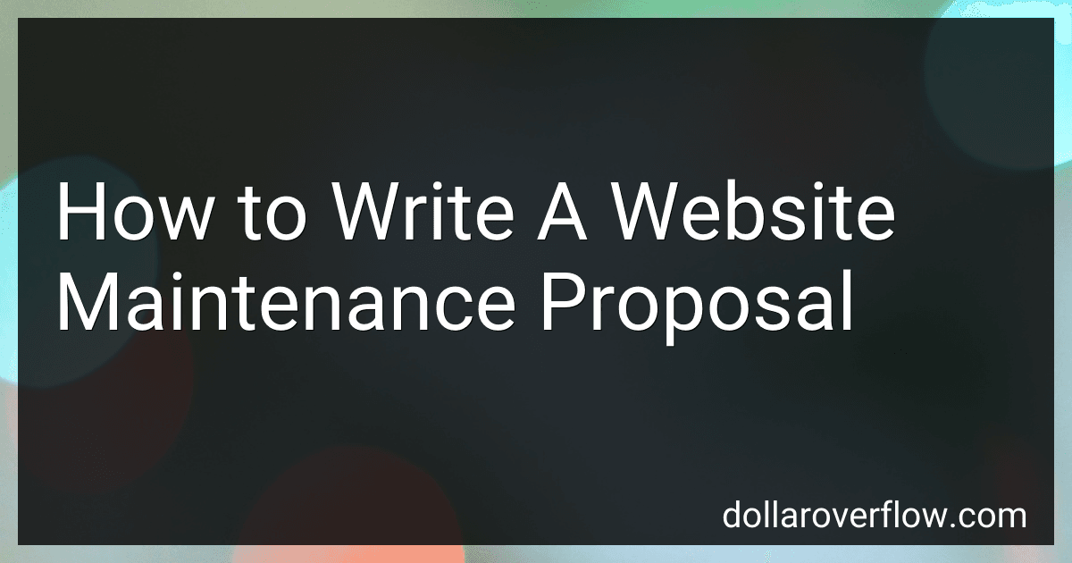 How to Write A Website Maintenance Proposal image