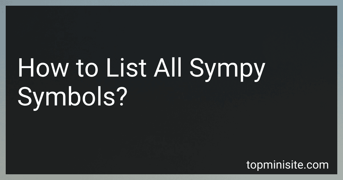 How to List All Sympy Symbols? image
