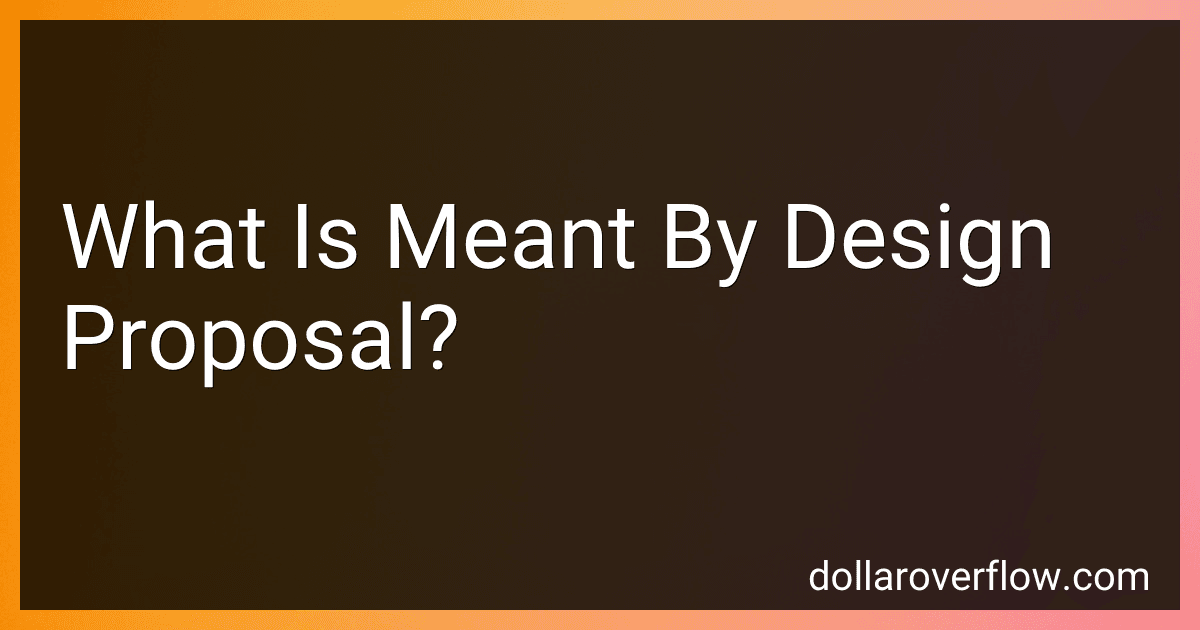 What Is Meant By Design Proposal? image