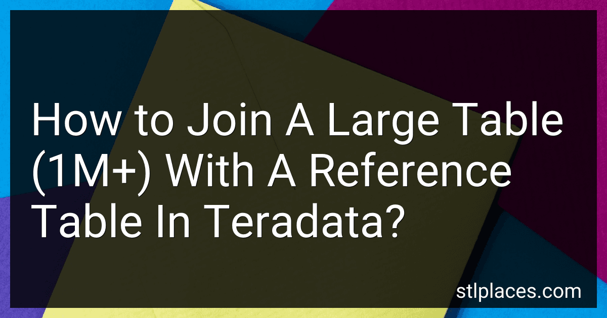 How to Join A Large Table (1M+) With A Reference Table In Teradata? image