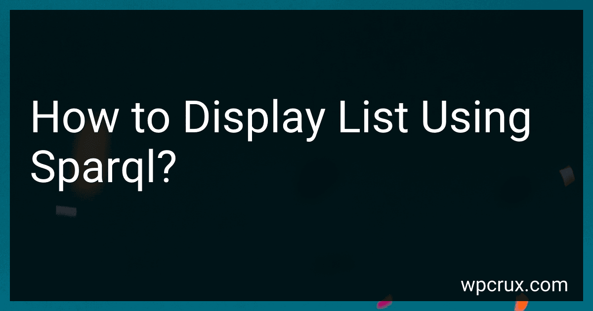 How to Display List Using Sparql? image