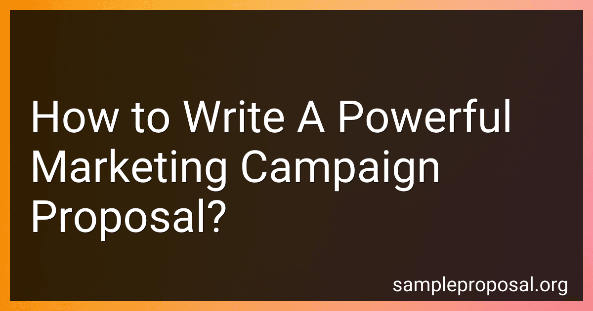 How to Write A Powerful Marketing Campaign Proposal? preview