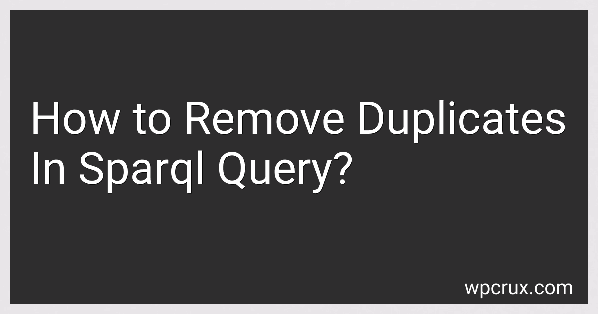 How to Remove Duplicates In Sparql Query? preview