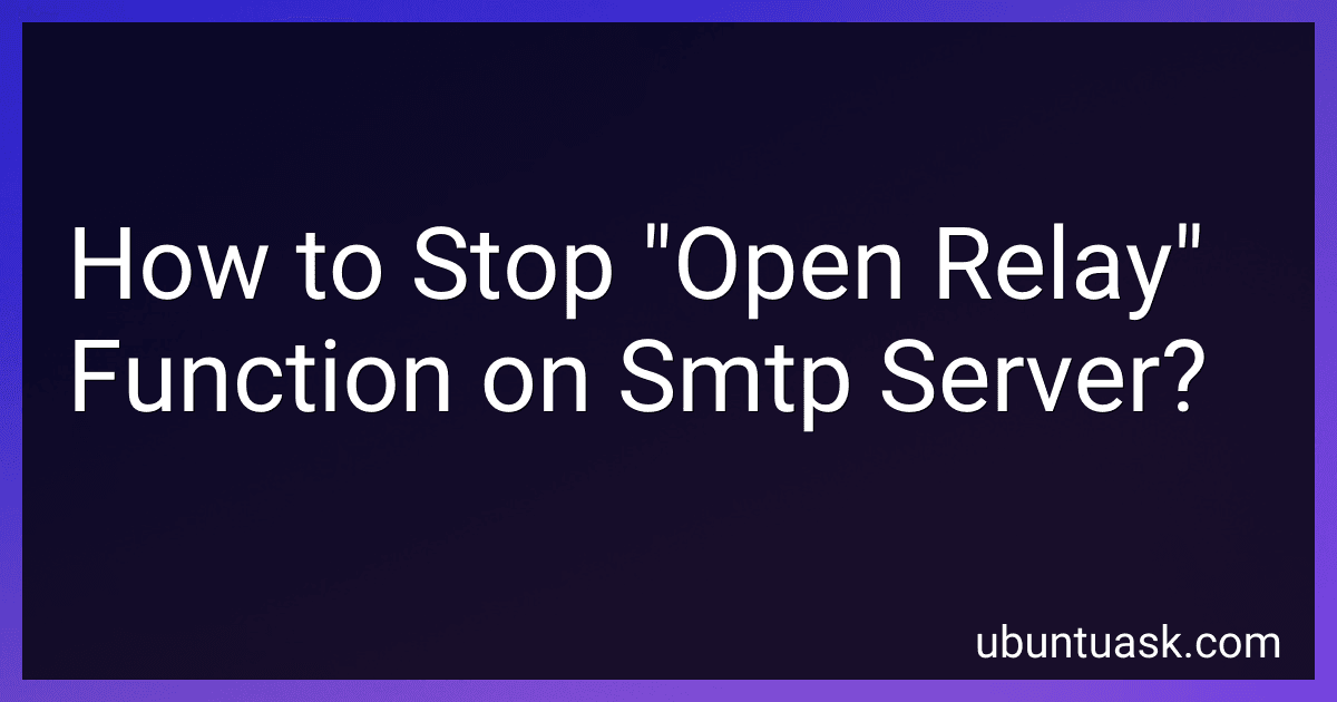 How to Stop "Open Relay" Function on Smtp Server? image