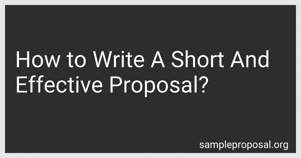 How to Write A Short And Effective Proposal? preview