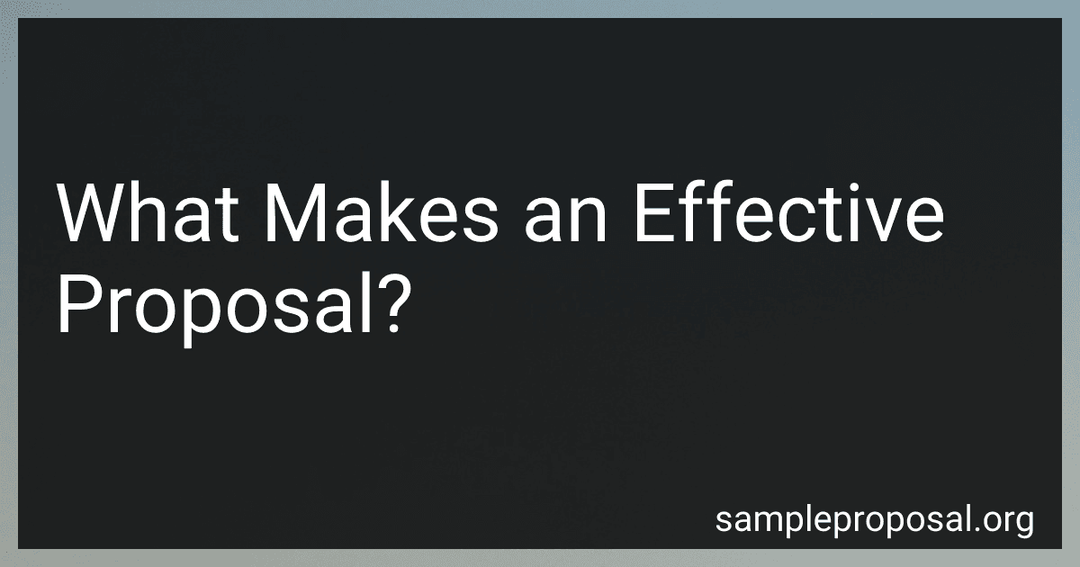 What Makes an Effective Proposal? preview