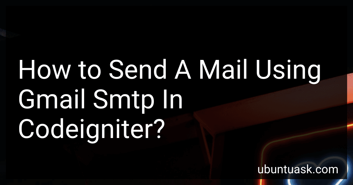 How to Send A Mail Using Gmail Smtp In Codeigniter? image