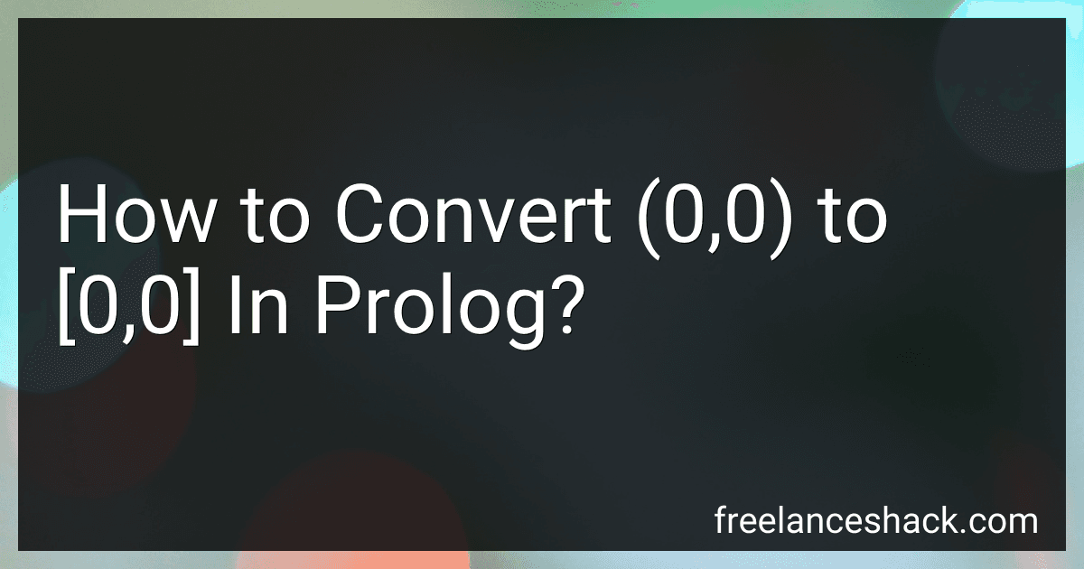 How to Convert (0,0) to [0,0] In Prolog? preview