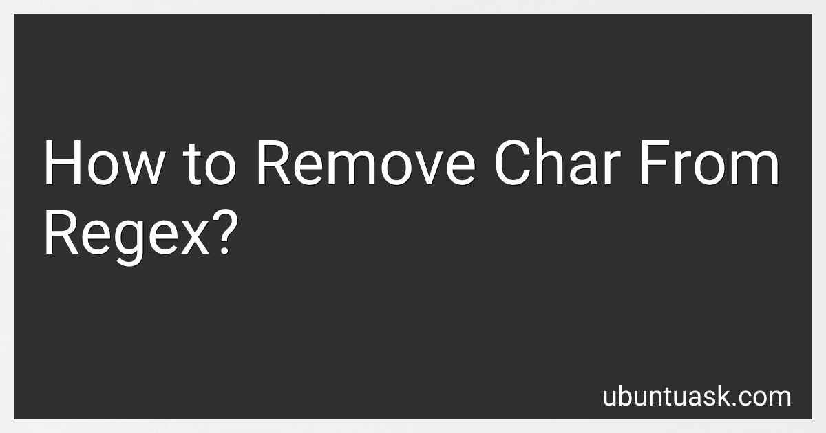 How to Remove Char From Regex? image