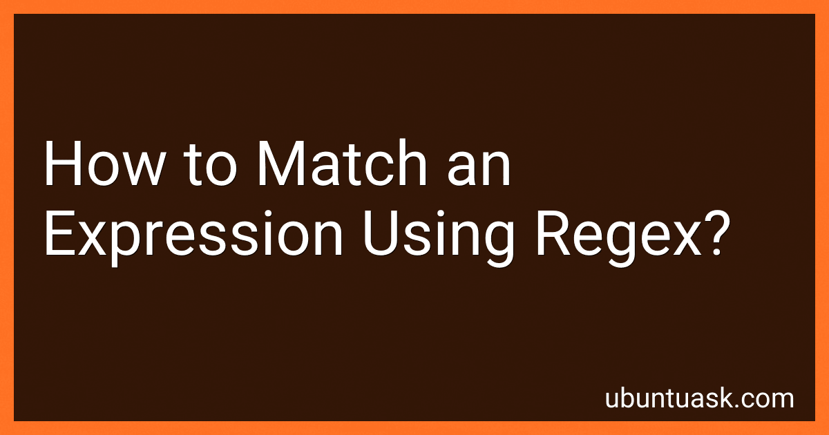 How to Match an Expression Using Regex? preview