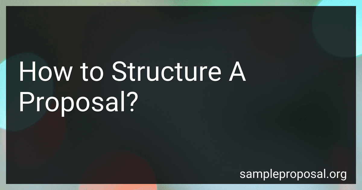 How to Structure A Proposal? image