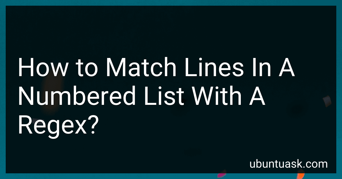How to Match Lines In A Numbered List With A Regex? image