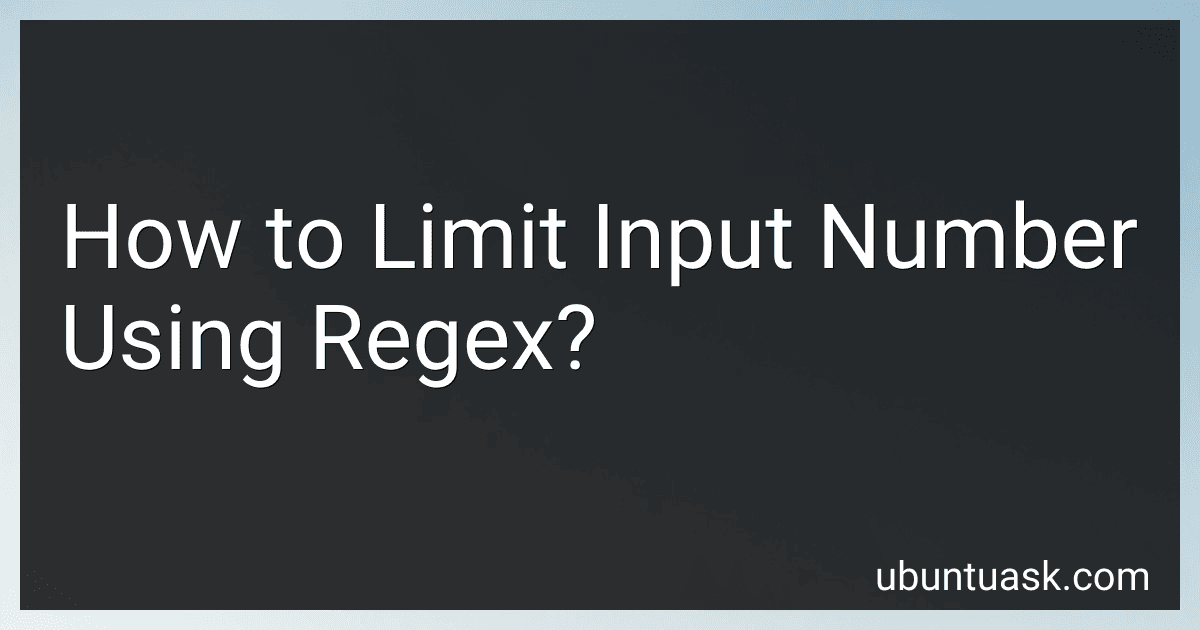 How to Limit Input Number Using Regex? preview