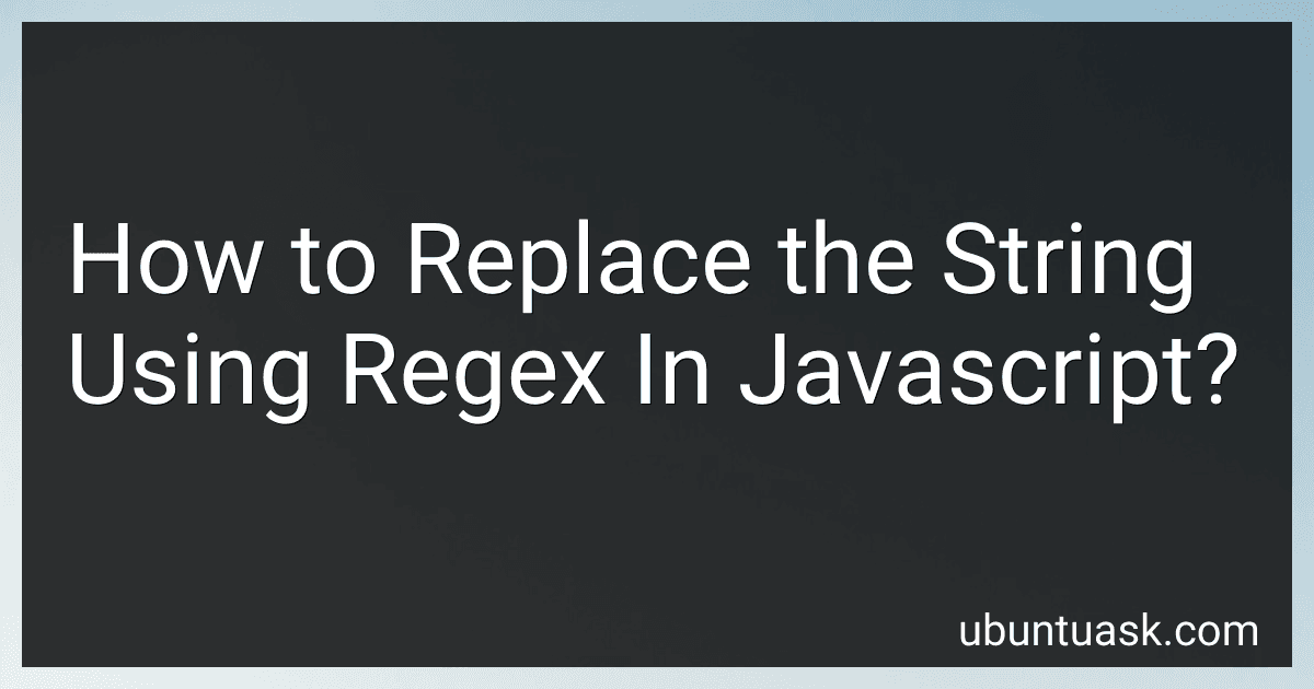 How to Replace the String Using Regex In Javascript? image