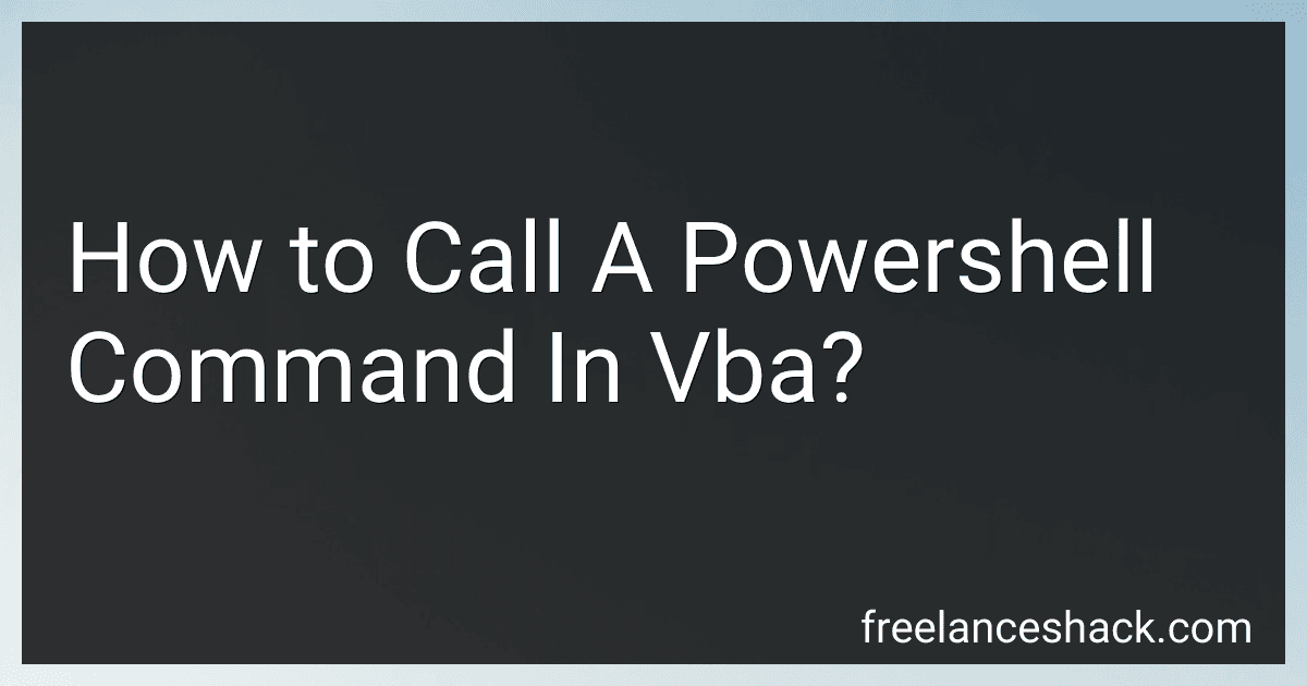 How to Call A Powershell Command In Vba? preview