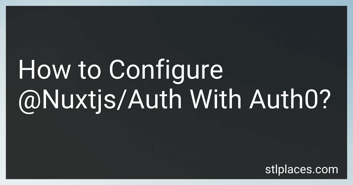 How to Configure @Nuxtjs/Auth With Auth0? preview